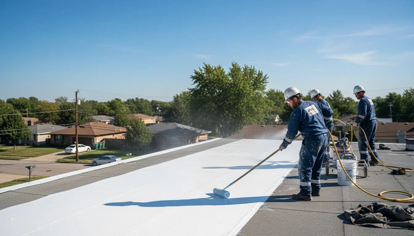 Commercial roof coating in Camargo, IL near me